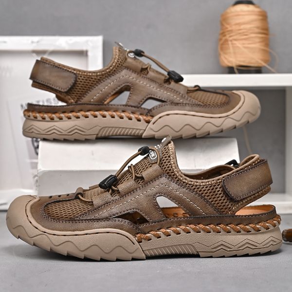 sandals mens large size summer breathable mesh outdoor casual lightweight beach fashion shoes 3846 230503, Black
sandals mens large size summer breathable mesh outdoor casual lightweight beach fashion shoes 3846 230503, Black