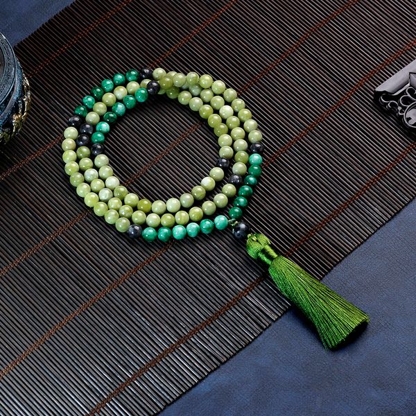 chokers 108 mala female and male granite necklace 8mm japamala yoga prayer meditation tassel green cotton 230503, Golden;silver
chokers 108 mala female and male granite necklace 8mm japamala yoga prayer meditation tassel green cotton 230503, Golden;silver