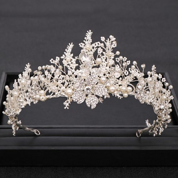 fashionable wedding dress accessories bridal crown handmade beaded headwear queen high grade alloy crown european and american stylets-0209, Silver
fashionable wedding dress accessories bridal crown handmade beaded headwear queen high grade alloy crown european and american stylets-0209, Silver