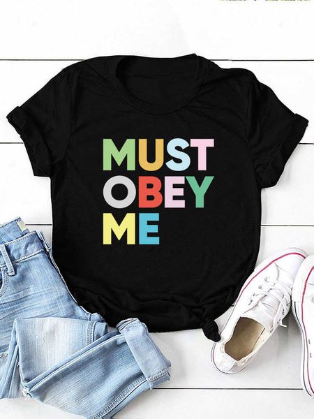 must obey me colorful letter print men t shirt short sleeve o neck loose men tshirt ladies tee shirt camisetas mujer, White;black
must obey me colorful letter print men t shirt short sleeve o neck loose men tshirt ladies tee shirt camisetas mujer, White;black