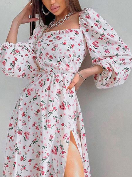 casual dresses floral print backless midi women sleeve lantern high split lady elegant square collar long 230504, Black;gray
casual dresses floral print backless midi women sleeve lantern high split lady elegant square collar long 230504, Black;gray