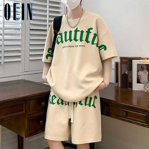 men's casual shirts men's tshirt shorts 2piece sets 2023 summer tracksuit korean harajuku high streetwear clothing letter pattern, White;black
men's casual shirts men's tshirt shorts 2piece sets 2023 summer tracksuit korean harajuku high streetwear clothing letter pattern, White;black