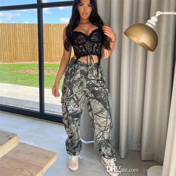 fashion cargo pants womens designer clothing 2023 summer baggy pants new camouflage loose casual zipper pocket trousers, Black;white
fashion cargo pants womens designer clothing 2023 summer baggy pants new camouflage loose casual zipper pocket trousers, Black;white