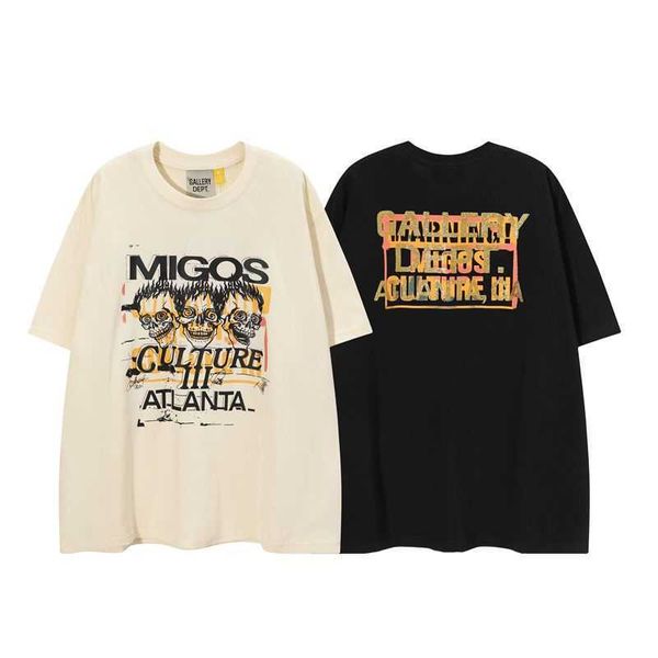 designer men's t-shirts gallers dept co branded migos limited gold stamping letter print summer loose men's and women's short, White;black
designer men's t-shirts gallers dept co branded migos limited gold stamping letter print summer loose men's and women's short, White;black