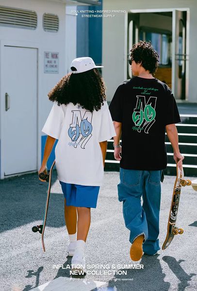 men's t-shirts simple casual letter printed t-shirt 2023 summer new fashion brand street loose women's short sleeve, White;black
men's t-shirts simple casual letter printed t-shirt 2023 summer new fashion brand street loose women's short sleeve, White;black