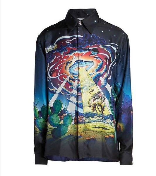 casablanca new designer shirt silk casual couple hawaiian beach long sleeve fashion, White;black
casablanca new designer shirt silk casual couple hawaiian beach long sleeve fashion, White;black