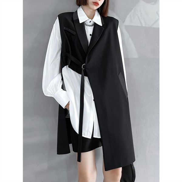vests superaen 2022 spring clothes new design oversized solid office lady suit jacket fashion vest women, Black;white
vests superaen 2022 spring clothes new design oversized solid office lady suit jacket fashion vest women, Black;white
