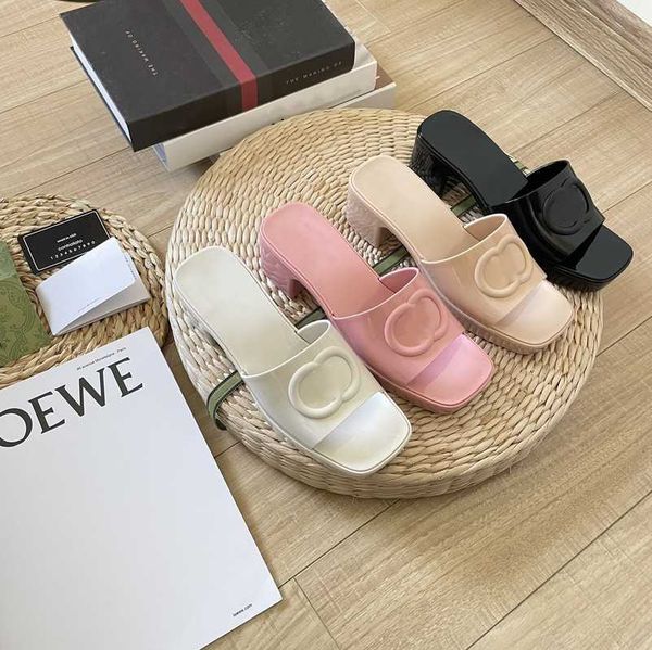 jelly luxury slippers interlocking g embossed crystal sandals flat slides block high heels mules summer beach thick bottom stuff platform al, Black
jelly luxury slippers interlocking g embossed crystal sandals flat slides block high heels mules summer beach thick bottom stuff platform al, Black