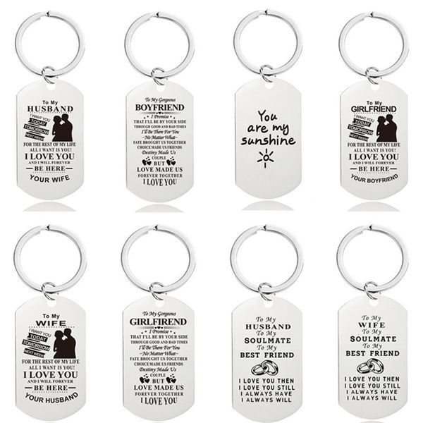 fashion stainless steel letters designer lover keychain to my husband wift boyfriend key chain keyring silver car keychains couples jewelry
fashion stainless steel letters designer lover keychain to my husband wift boyfriend key chain keyring silver car keychains couples jewelry