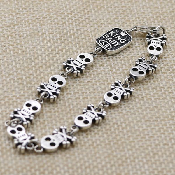 personalized skull head bracelet s925 sterling silver vintage trend vintage simple trend punk hip hop jewelry, Golden;silver
personalized skull head bracelet s925 sterling silver vintage trend vintage simple trend punk hip hop jewelry, Golden;silver