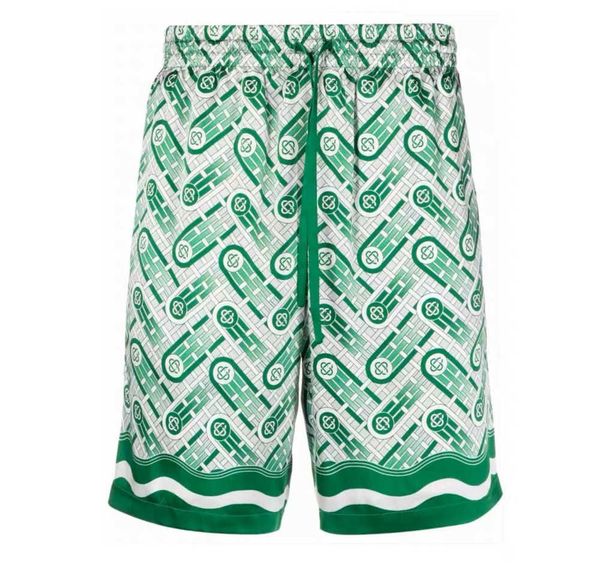 casablanc summer beach shorts mens and womens loose casual british silk shorts sets, White;black
casablanc summer beach shorts mens and womens loose casual british silk shorts sets, White;black