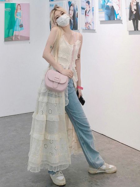 casual dresses fashion vintage ruffled elegant spaghetti stap dress y2k aesthetic cake hollow out sweet embroidery long vestido 230504, Black;gray
casual dresses fashion vintage ruffled elegant spaghetti stap dress y2k aesthetic cake hollow out sweet embroidery long vestido 230504, Black;gray