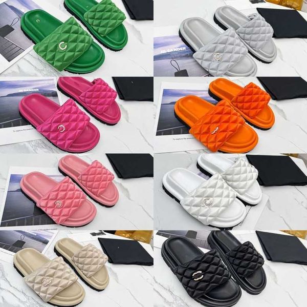 padded quilted satin pool pillow slides slippers women designer sandal diamond chanl interlocking c buckle platform mules slip flats sliders, Black
padded quilted satin pool pillow slides slippers women designer sandal diamond chanl interlocking c buckle platform mules slip flats sliders, Black
