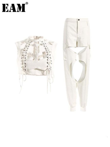 women s t shirt eam wide leg pants hollow out two piece suit stand collar long sleeve loose fit women fashion spring autumn 2023 1de9154 230, White
women s t shirt eam wide leg pants hollow out two piece suit stand collar long sleeve loose fit women fashion spring autumn 2023 1de9154 230, White