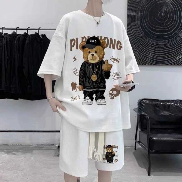 men's casual shirts gmiixder 2023ss kaii bear short sleeve tshirt shorts set men's oversize cartoon printed couple high street two, White;black
men's casual shirts gmiixder 2023ss kaii bear short sleeve tshirt shorts set men's oversize cartoon printed couple high street two, White;black
