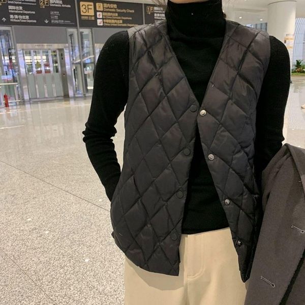 vests woman jacket vest autumn and winter light vest women's loose short chaleco mujer, Black;white
vests woman jacket vest autumn and winter light vest women's loose short chaleco mujer, Black;white