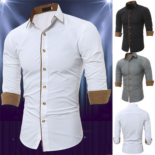 men's casual shirts classic men's business casual shirts long sleeve slim button shirts formal office shirts 230504, White;black
men's casual shirts classic men's business casual shirts long sleeve slim button shirts formal office shirts 230504, White;black