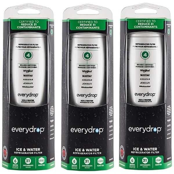 everydrop by whirlpool edr4rxd1 refrigerator water filter 4 replaces ukf8001 - 3 pack
everydrop by whirlpool edr4rxd1 refrigerator water filter 4 replaces ukf8001 - 3 pack
