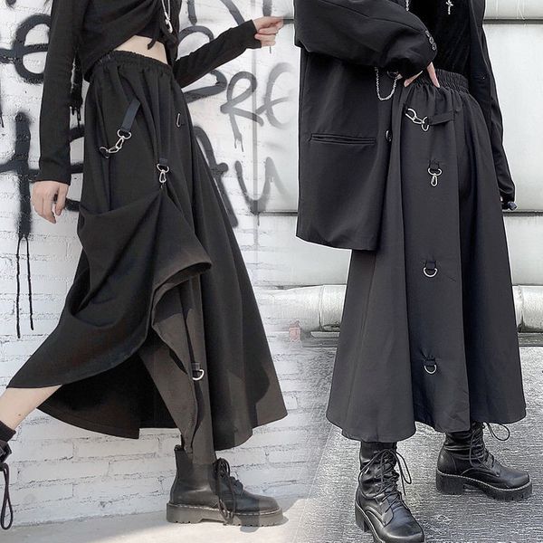 skirts gothic elastic waist a line girl korean students clothing harajuku buckle safars summer irregular womens 230503, Black
skirts gothic elastic waist a line girl korean students clothing harajuku buckle safars summer irregular womens 230503, Black
