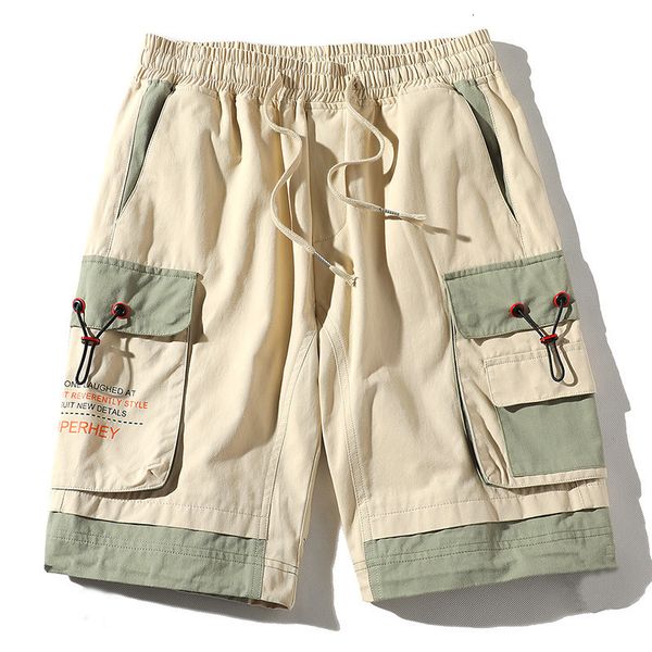 men's shorts 2023 summer cargo with pockets cotton streetwear casual ribbons bermuda short pants men 230503, White;black
men's shorts 2023 summer cargo with pockets cotton streetwear casual ribbons bermuda short pants men 230503, White;black