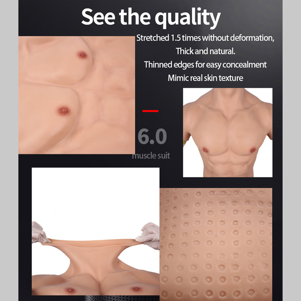 costume accessories realistic muscle male costume fake belly mens chest crossdresser macho silicone artificial simulation body, Silver
costume accessories realistic muscle male costume fake belly mens chest crossdresser macho silicone artificial simulation body, Silver