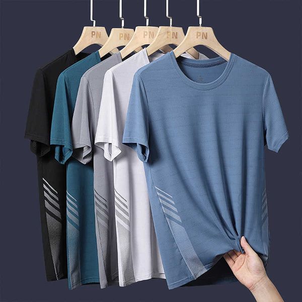 t-shirts t-shirt youth fashion trend round neck half sleeve men's loose and thin ice silk sports fitness short, White;black
t-shirts t-shirt youth fashion trend round neck half sleeve men's loose and thin ice silk sports fitness short, White;black