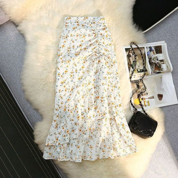 skirts summer faldas mujer moda high waist slim flower print midi skirts pleated irregular drawstring design sense mermaid jupe 230504, Black
skirts summer faldas mujer moda high waist slim flower print midi skirts pleated irregular drawstring design sense mermaid jupe 230504, Black