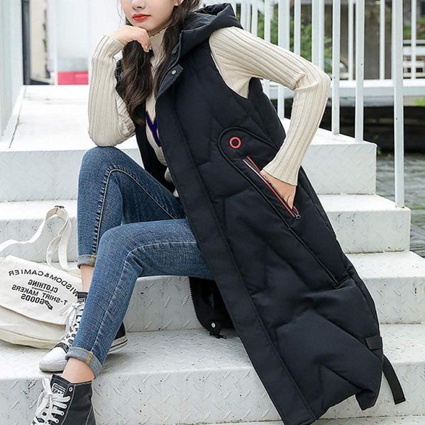 vests autumn winter vest women waistcoat 2021 female sleeveless vest jacket hooded warm long vest coat plus size slim warm waistcoat, Black;white
vests autumn winter vest women waistcoat 2021 female sleeveless vest jacket hooded warm long vest coat plus size slim warm waistcoat, Black;white