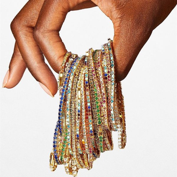40 cololrs luxury tennis chain bracelet jewelry multicolor crystal silver gold plated stacking diamond bracelets, Black
40 cololrs luxury tennis chain bracelet jewelry multicolor crystal silver gold plated stacking diamond bracelets, Black