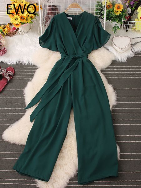 women's jumpsuits rompers ewq korean chic solid v-neck lace-up pocket jumpsuits women elegant wide leg pants back zip jumpsuit summer s, Black;white
women's jumpsuits rompers ewq korean chic solid v-neck lace-up pocket jumpsuits women elegant wide leg pants back zip jumpsuit summer s, Black;white