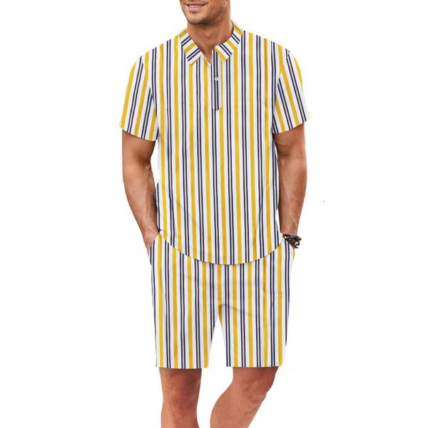 mens tracksuits summer hawaiian men suit vertical stripe polo shirts and shorts 2 piece sets casual sports beach short sleeved shirt suits, Gray
mens tracksuits summer hawaiian men suit vertical stripe polo shirts and shorts 2 piece sets casual sports beach short sleeved shirt suits, Gray