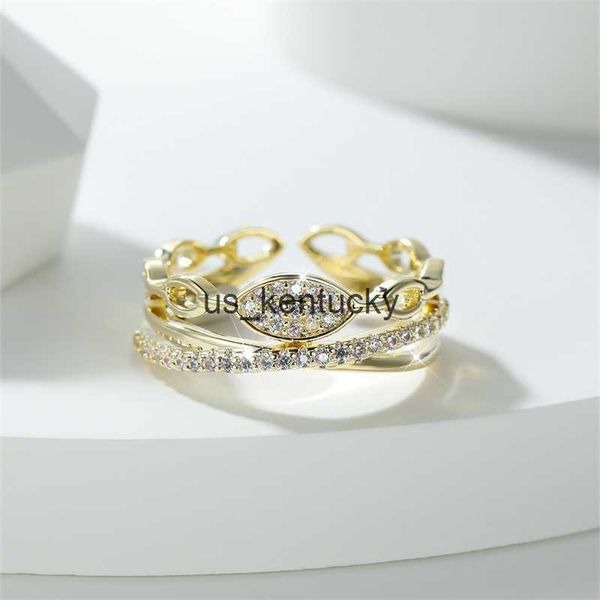 band rings female crystal golden wedding bands exquisite white zircon open size promise engagement rings for women gold color party jewelry, Silver 
band rings female crystal golden wedding bands exquisite white zircon open size promise engagement rings for women gold color party jewelry, Silver