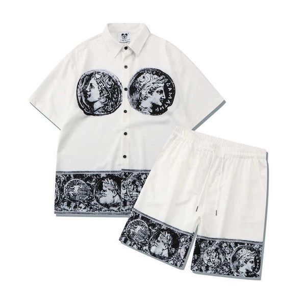 men's casual shirts sculpture print short sleeve shirts sets men and women streetwear haiian beach clothes y2k casual oversized loose s, White;black
men's casual shirts sculpture print short sleeve shirts sets men and women streetwear haiian beach clothes y2k casual oversized loose s, White;black