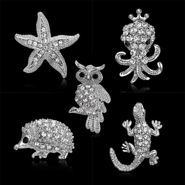 pins brooches retro crystal silver color animal brooches for women romantic wedding rhinestone party owl starfish hedgehog brooch pin, Gray
pins brooches retro crystal silver color animal brooches for women romantic wedding rhinestone party owl starfish hedgehog brooch pin, Gray