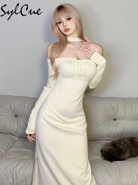 party dresses apricot fresh bright clean warm and sweet girl street outing all-match self-cultivation women's halter neck long h dress, White;black
party dresses apricot fresh bright clean warm and sweet girl street outing all-match self-cultivation women's halter neck long h dress, White;black