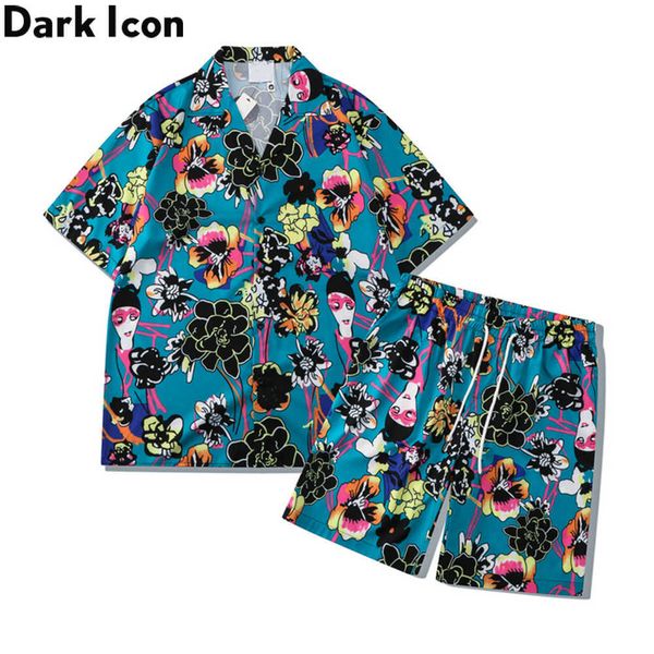 men's casual shirts full printed haiian shirts and holiday beach shorts men's set j230503, White;black
men's casual shirts full printed haiian shirts and holiday beach shorts men's set j230503, White;black