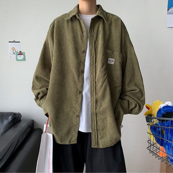 men's casual shirts green men's corduroy long sleeve shirts spring autumn korean fashion casual vintage loose shirt male clothing, White;black
men's casual shirts green men's corduroy long sleeve shirts spring autumn korean fashion casual vintage loose shirt male clothing, White;black