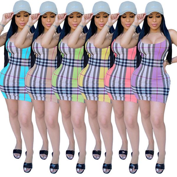 2023 brand designer women dresses fashion plus size s-3xl clothing sleeveless casual skinny dress summer plaid clothes 4761, Black;gray
2023 brand designer women dresses fashion plus size s-3xl clothing sleeveless casual skinny dress summer plaid clothes 4761, Black;gray