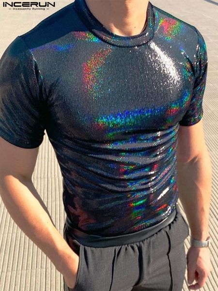 men's t-shirts incerun men t shirt o-neck shiny short sleeve party camisetas fitness streetwear stretch fashion casual men clothing 5xl, White;black
men's t-shirts incerun men t shirt o-neck shiny short sleeve party camisetas fitness streetwear stretch fashion casual men clothing 5xl, White;black