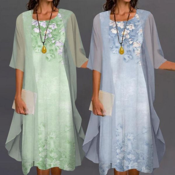 two piece dress 1 set ladies floral print loose female temperament chiffon coat 34 sleeve midi for daily wear 230504, White
two piece dress 1 set ladies floral print loose female temperament chiffon coat 34 sleeve midi for daily wear 230504, White