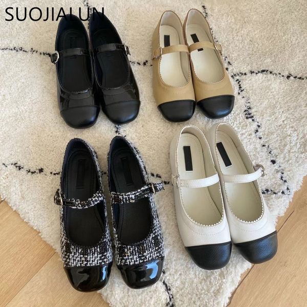 dress shoes suojialun brand women flats fashion mix color round toe loafers casual outdoor ballet 230503, Black
dress shoes suojialun brand women flats fashion mix color round toe loafers casual outdoor ballet 230503, Black