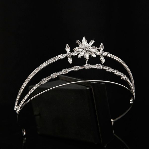 lily flower shaped crown studded with diamonds, light luxury bride headband, high-end fairy rhinestone hair accessories, Silver
lily flower shaped crown studded with diamonds, light luxury bride headband, high-end fairy rhinestone hair accessories, Silver