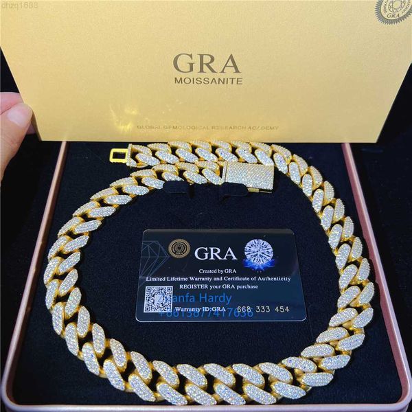 18mm vvs moissanite iced out diamond chain necklace real gold plated 925 sterling silver necklace miami cuban link chain 
18mm vvs moissanite iced out diamond chain necklace real gold plated 925 sterling silver necklace miami cuban link chain
