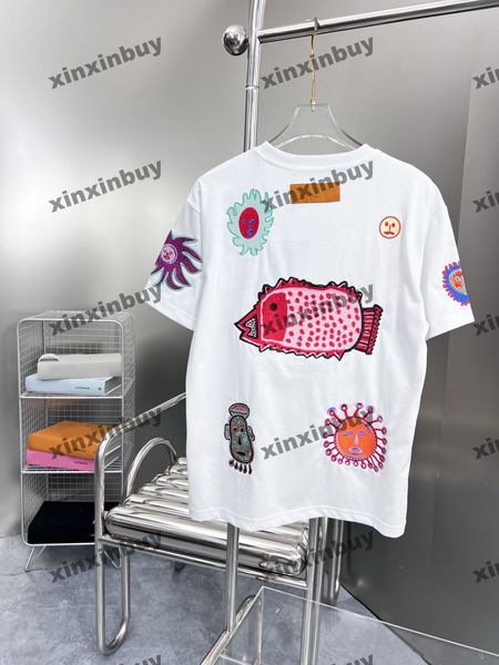 xinxinbuy men designer tee t shirt 23ss face embroidery infinity dots pattern pumpkin short sleeve cotton women white s-xl, Black;brown
xinxinbuy men designer tee t shirt 23ss face embroidery infinity dots pattern pumpkin short sleeve cotton women white s-xl, Black;brown