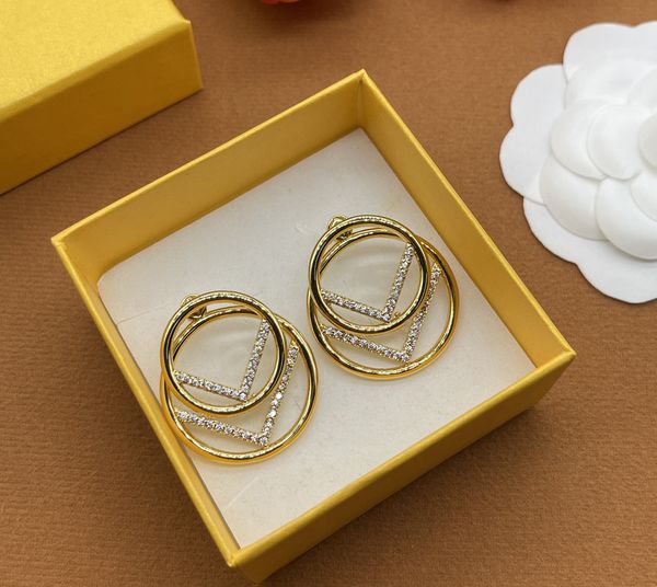 fashion designer new stud earrings luxury gold diamond alphabet earrings exaggerated trendy ladies party travel daily wear gift without box, Golden
fashion designer new stud earrings luxury gold diamond alphabet earrings exaggerated trendy ladies party travel daily wear gift without box, Golden