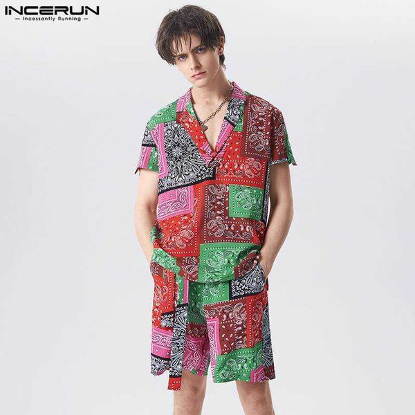 men's casual shirts men sets printing streetwear vacation lapel short sleeve shirt shorts 2pcs summer 2023 casual men haiian suits s5xl, White;black
men's casual shirts men sets printing streetwear vacation lapel short sleeve shirt shorts 2pcs summer 2023 casual men haiian suits s5xl, White;black