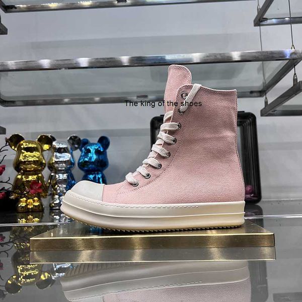 round owens men casual canvas shoes luxury trainers ankle lace up women breathable denim lotus root pink designer thick sole ro sneakers zip
round owens men casual canvas shoes luxury trainers ankle lace up women breathable denim lotus root pink designer thick sole ro sneakers zip