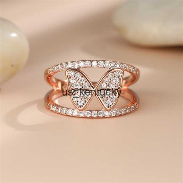 band rings cute animal butterfly ring rose gold color small crystal stone wedding bands female daily party rings for women zircon jewelry, Silver
band rings cute animal butterfly ring rose gold color small crystal stone wedding bands female daily party rings for women zircon jewelry, Silver