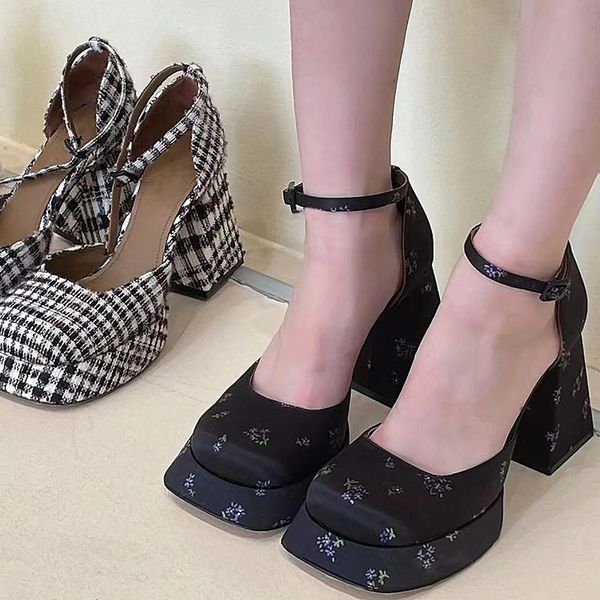dress shoes vintage strap platform pumps women thick heels mary jean woman square toe high heeled zapatos de mujer 230503, Black
dress shoes vintage strap platform pumps women thick heels mary jean woman square toe high heeled zapatos de mujer 230503, Black