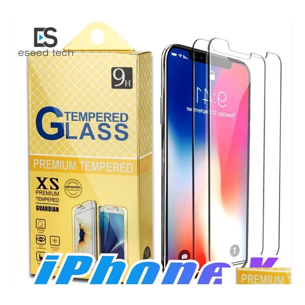 Image of Cell Phone Screen Protectors Est Sn Protector For Se 11 Pro Max X Xr Xs Tempered Glass A20 A30 A40 A50 A60 A70 A80 With Drop Deliver Dhw75